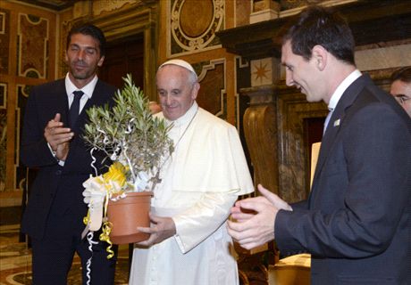 Messi y el Papa, juntos