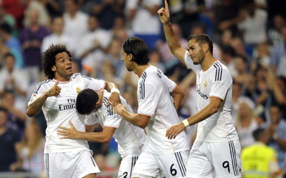 Marcelo, Karim Benzema, Real Madrid v Betis - Liga BBVA