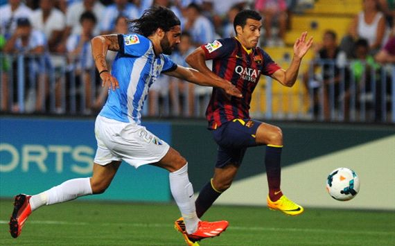 Sergio Sánchez, Pedro Rodríguez - Málaga v FC Barcelona