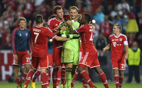 UEFA Super Cup - Bayern Munich - Chelsea, Bayern Munich's players celebrate