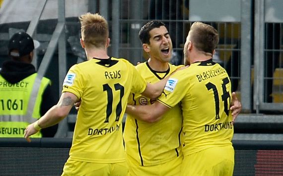 Mkhitaryan trifft zum 1:0, Eintracht Frankfurt vs Borussia Dortmund