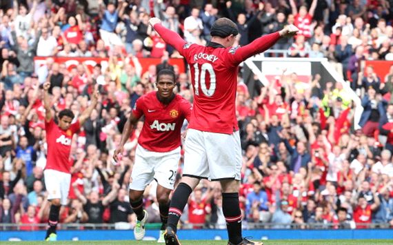 Wayne Rooney Celebrate goal For Manchester United 2-0 Crystal Palace
