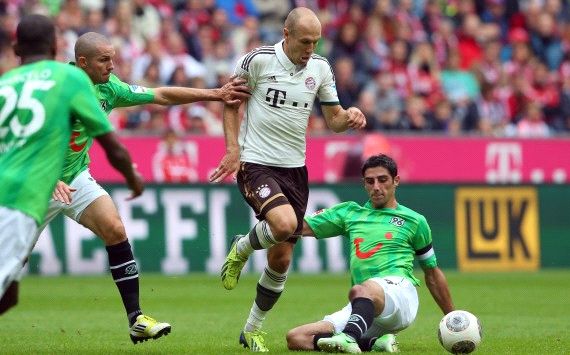 Arjen Robben Lars Stindl Bayern Munich Hannover Bundesliga