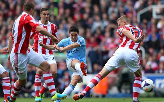 EPL_Stoke City v Manchester City, Samir Nasri, Ryan Shawcross