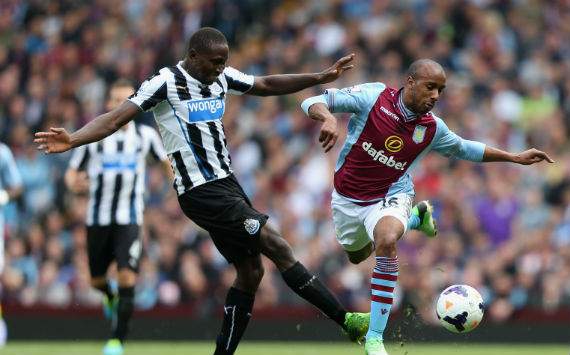 Fabian Delph Mapou Yanga-Mbiwa Aston Villa Newcastle United Premier League