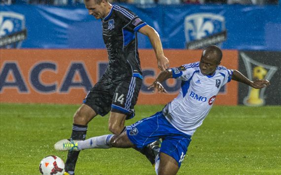 Adam Jahn, Collen Warner; Montreal Impact - San Jose Earthquakes; CCL; Aug. 7, 2013