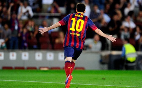 LIONEL MESSI BARCELONA AJAX UCL 09182013