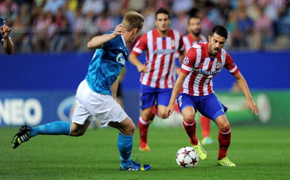 DAVID VILLA TOMAS HUBOCAN ATLETICO MADRID ZENIT UCL 09182013