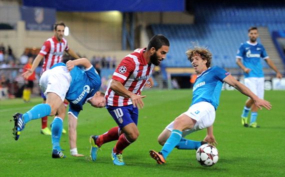 ARDA TURAN CRISTIAN ANSALDI ATLETICO MADRID ZENIT UCL 09182013
