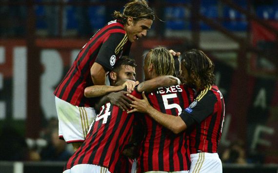 Milan players - Milan Celtic Champions League