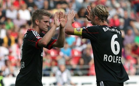LARS BENDER SIMON ROLFES MAINZ v LEVERKUSEN BUNDESLIGA