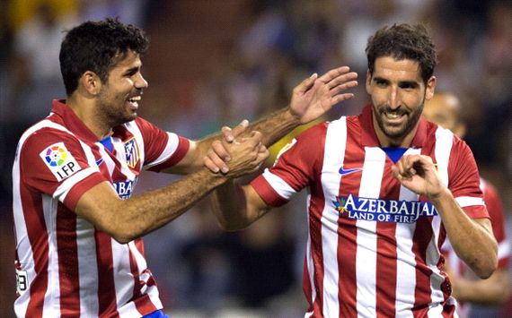 DIEGO COSTA RAUL GARCIA ATLETICO MADRID LA LIGA 09212013