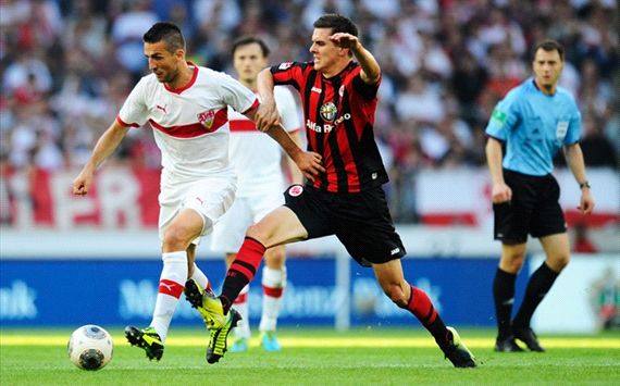 Stuttgart vs Frankfurt, Bundesliga, Ibisevic und Flum