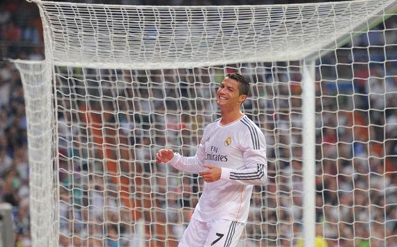 Cristiano Ronaldo celebrates scoring for Real Madrid