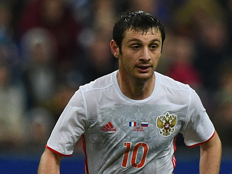 Dzagoev out of Russia squad for Euro 2016
