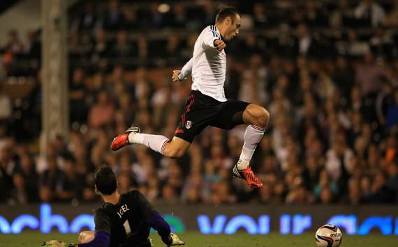 Dimitar Berbatov,Joel Robles,Fulham v Everton - Capital One Cup Third Round