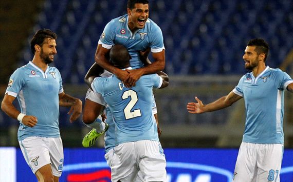 Lazio players Lazio-Catania Serie A