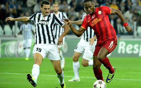 Leonardo Bonucci Didier Drogba Juventus Galatasaray Champions League10022013
