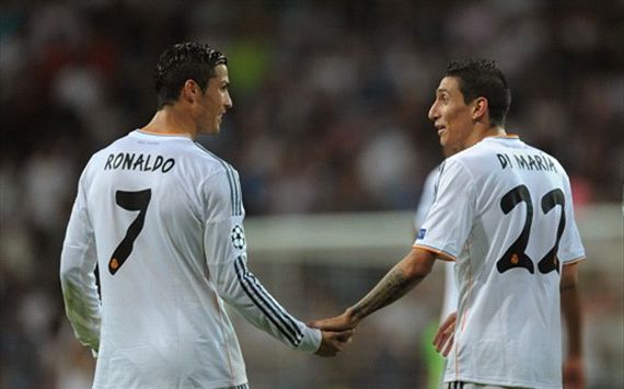 Cristiano Ronaldo y Angel Di María Real Madrid UEFA Champions League