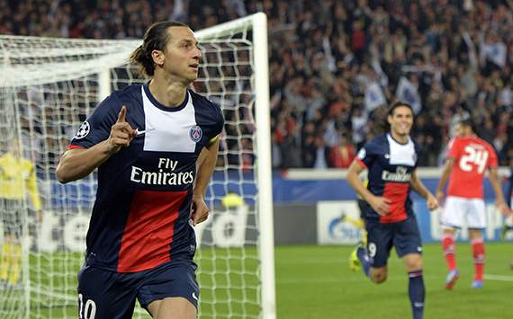 Zlatan Ibrahimovic Paris Saint Germain Benfica Champions League 10022013