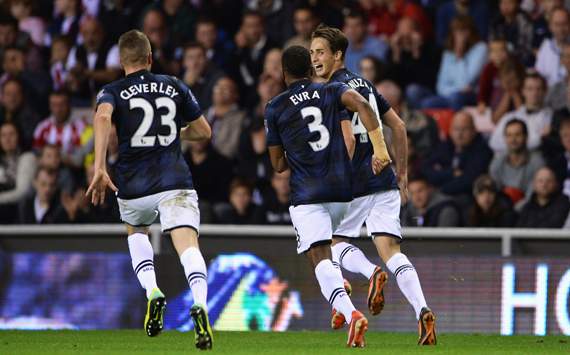 Patrice Evra Adnan Januzaj Tom Cleverley Sunderland Manchester United Premier League