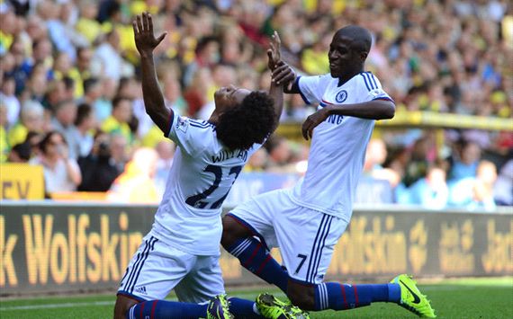 Willian Ramires Norwich Chelsea Premier League 06102013