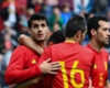 Alvaro Morata celebrates his second goal in Spain's win over South Korea