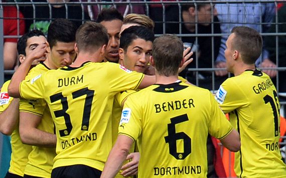 Robert Lewandowski Erik Durm Nuri Sahin Sven Bender Kevin Großkreutz Borussia Dortmund Hannover 96 Bundesliga