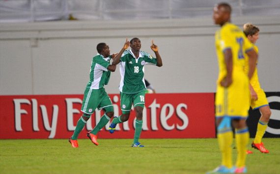 Taiwo Awoniyi celebrates goal Nigeria U17