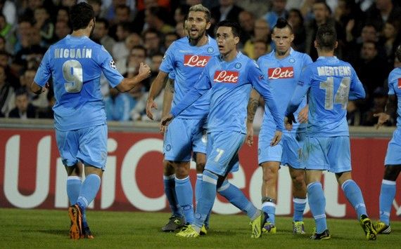 JOSE CALLEJON MARSEILLE NAPOLI CHAMPIONS LEAGUE 10222013