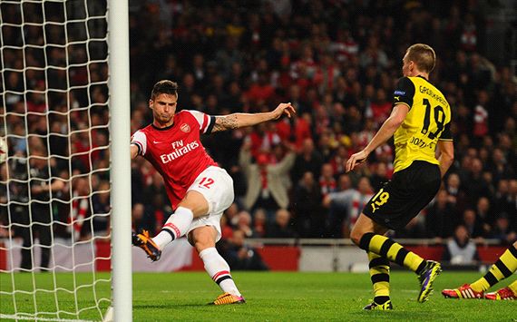 Olivier Giroud Arsenal v Borussia Dortmund - UEFA Champions League 10222013