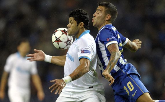 HULK NICOLAS OTAMENDI PORTO ZENIT CHAMPIONS LEAGUE 22102013