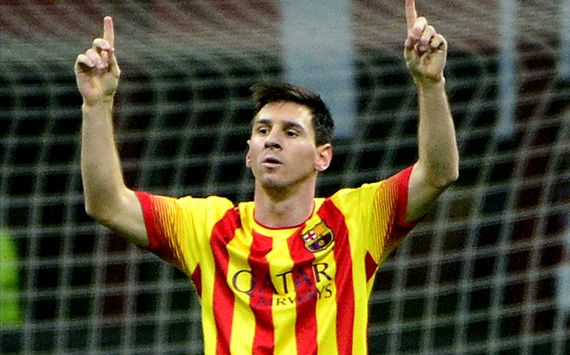 Lionel Messi Barcelona AC Milan Champions League 10222013
