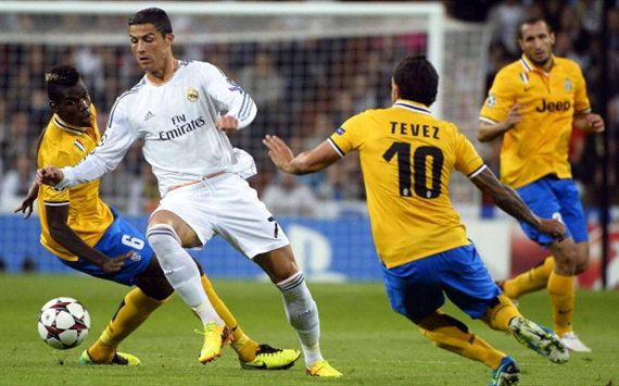 Cristiano Ronaldo Carlos Tevez Real Madrid Juventus UEFA Champions League 10232013