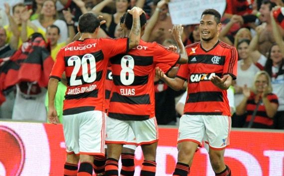 Hernane, Elias e Carlos Eduardo - Flamengo