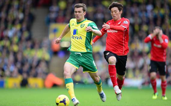 Kim Bo-Kyung Jonny Howson Norwich City Cardiff City Premier League 26102013
