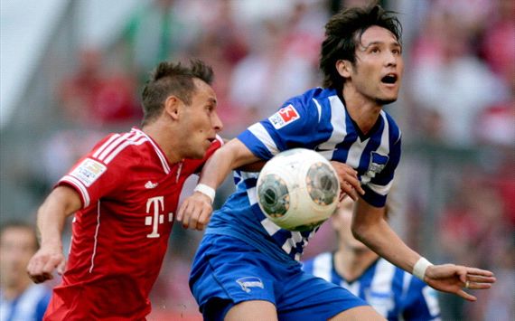 Hajime Hosogai, Rafinha, Bayern Muenchen vs Hertha Berlin
