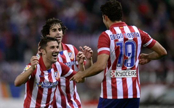 DAVID VILLA TIAGO MENDES DIEGO COSTA ATLETICO DE MADRID 10272013