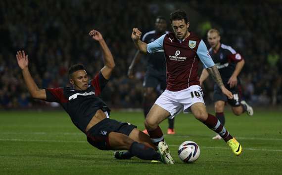 Burnley top scorer Danny Ings(right)