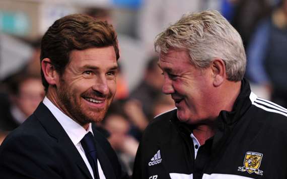 Tottenham's Andre Villas-Boas and Hull City's Steve Bruce