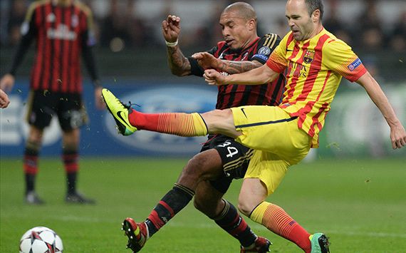 Andres Iniesta Barcelona AC Milan Champions League 10222013