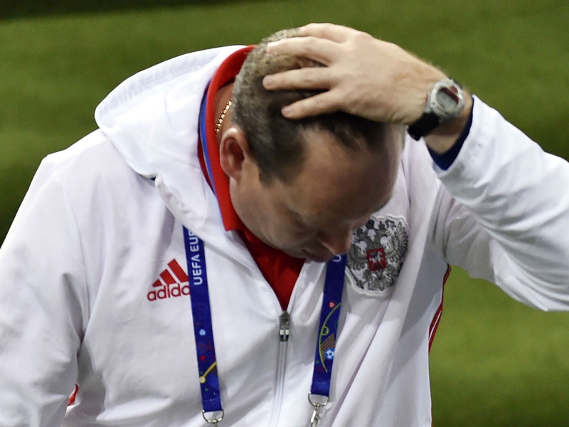 Russia boss Slutsky hints at departure following Euro 2016 exit