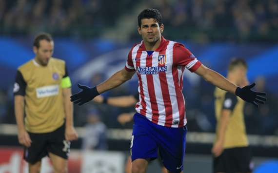 Atletico Madrid forward Diego Costa celebrates