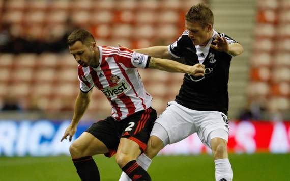 Stephen Davis; Phil Bardsley Sunderland v Southampton - Capital One Cup 11062013