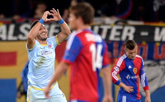 Federico Piovaccari UEFA Champions League FC Basel Vs Steaua Buchares