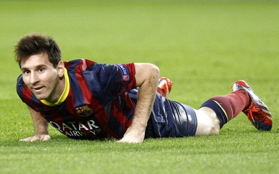Lionel Messi Barcelona Milan Champions League 11062013