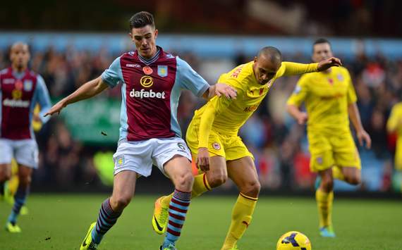 Ciaran Clark Peter Odemwingie Aston Villa Cardiff City Premier League 11092013