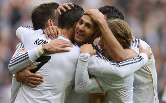 Real Madrid players against Real Sociedad