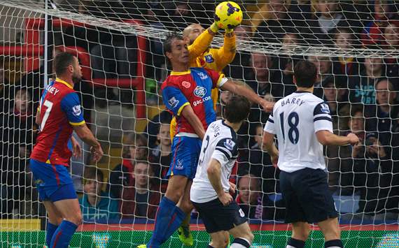 Marouane Chamakh Tim Howard Crystal Palace Everton Prmier League 11092013