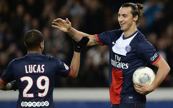 ZLATAN IBRAHIMOVIC LUCAS MOURA PARIS SG NICE LIGUE 1 11092013